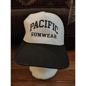 Pacific Sunwear pacsun black/white trucker hat/cap - EUC
